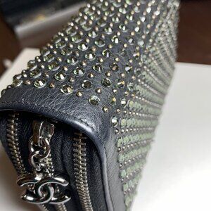 Chanel Studded Zipped Wallet/Small Clutch